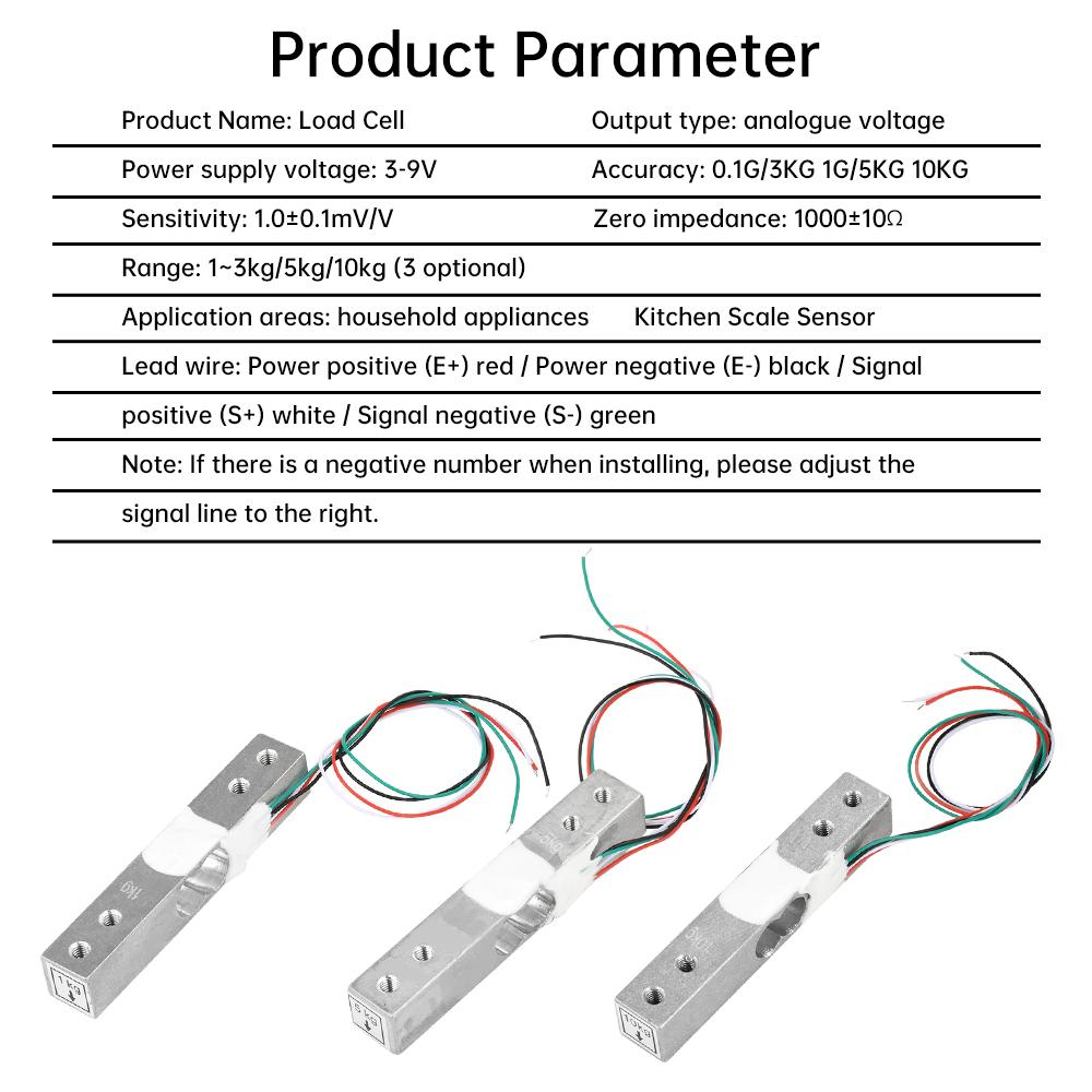 Load Cell 0.1G/3KG 1G/5KG 10KG Aluminum Alloy Weight Sensor Electronic Scale Aluminum Alloy Weighing Pressure Sensor