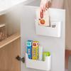 Kitchen Cabinet Door Cling Film Storage Rack, Storage Box, Wall Mounted Cabinet Door Inner Refrigerator Shelf Side Storage