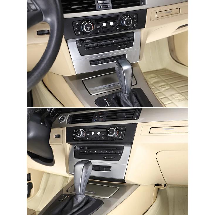 For BMW 3 Series E90 2005-2012 ABS Car Center Console Air Conditioning Volume Knob Decorative Frame Sticker Car Accessories
