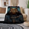 1pc Owl Print Blanket, Soft Warm Throw Blanket Nap Blanket For Couch Sofa Office Bed Camping Travel