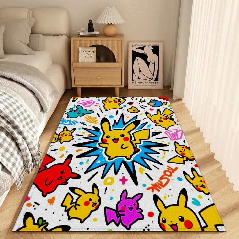 Fashion Entrance Mat Kitchen Carpet Living Room Rugs Decoration P-pikachu Balcony Floor Mats Super Absorbent Bathroom Rug Door