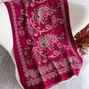 Boho Paisley Winter Scarf for Women Warm Luxury Pashmina Shawls Thick Cashmere Blanket Lady Elegant Poncho Chunky Stoles Bufanda