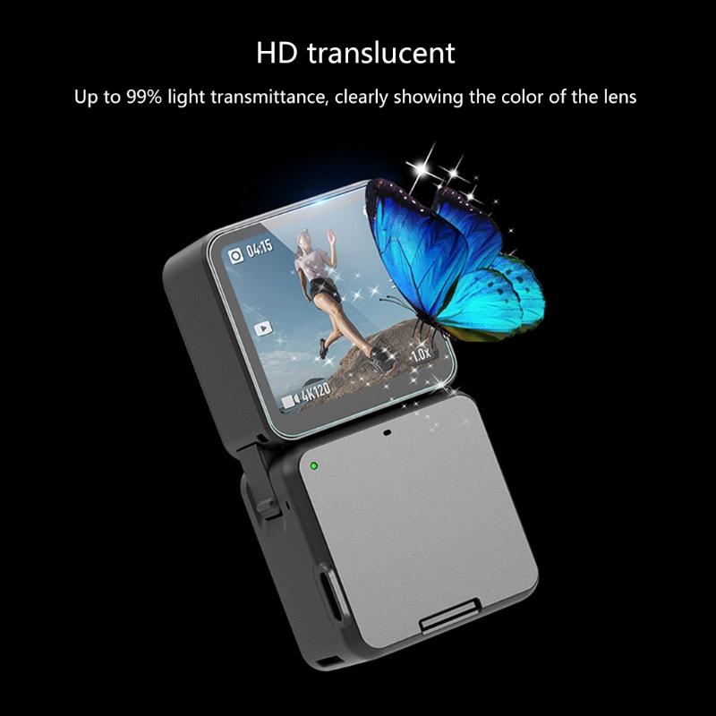Protezione Schermo Tascabile per Obiettivo DJI-Action 2 Pellicola Protettiva 9H Anti-Bolle Copertura Gimbal Accessori Filtro