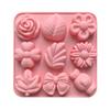 3D Design Cake Jelly Mold Soft Silicone Heat Resistant Ice Pudding Mold 9 Compartment Non-Stick Soap Molds Kitchen Use
