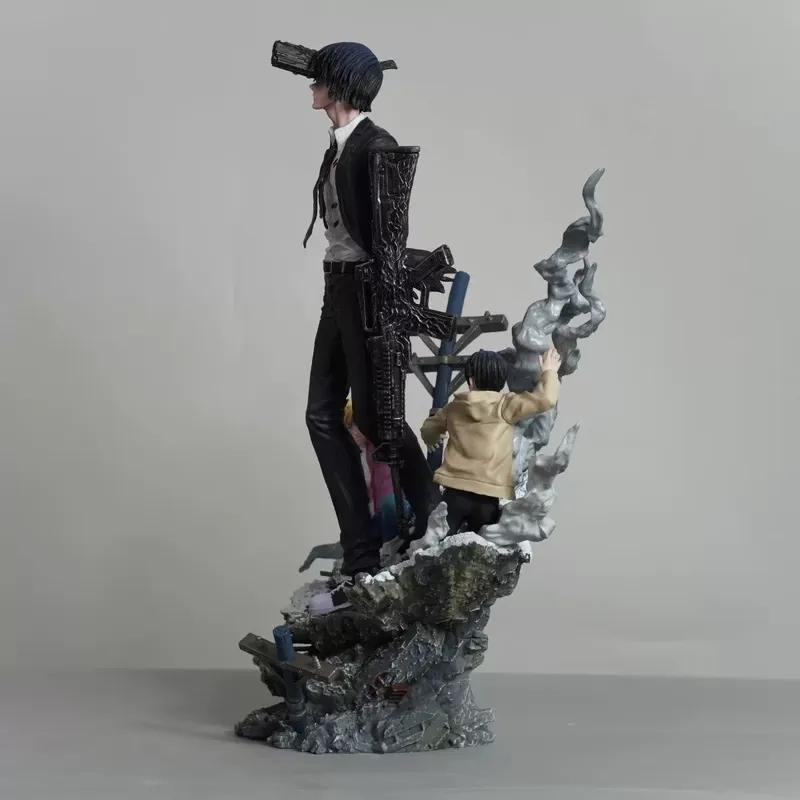 33cm/13 Zoll Chainsaw Man Gun Demon Hayakawa Aki Deluxe Edition Figur Hohe Detailgenauigkeit PVC Anime Statue Sammlerstück Modell Spielzeug Geschenke