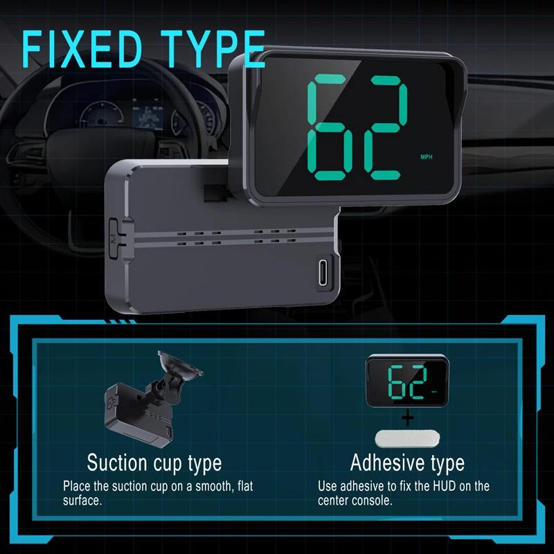 XMSJ Universal HUD Digital Speedometer GPS Head Up Display Digital  Plug and Play for All Car Plug and Play With Suction Cup