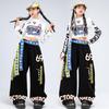 Mädchen Jazz Dance Crop Top Set - Modisches Hip Hop Street Performance Kostüm