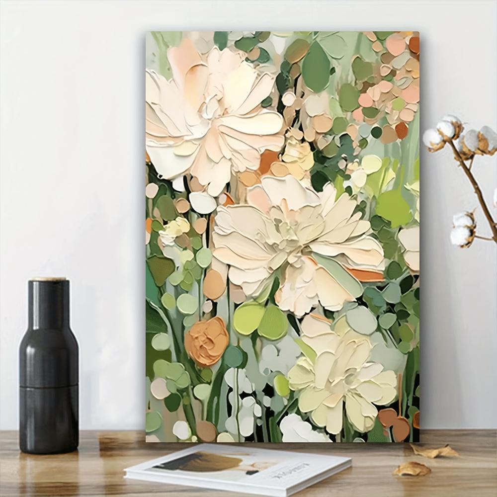 1 Stück Kreative Vase Blumenstrauß Leinwand Kunstdruck, Klassische Blumen Wandkunst und Naturstil Wanddeko für Kunst Wohndekor