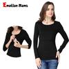 Ultra-Soft Modal Maternity Top Long Sleeve Nursing Sleepwear Pregnant Women Plus Size