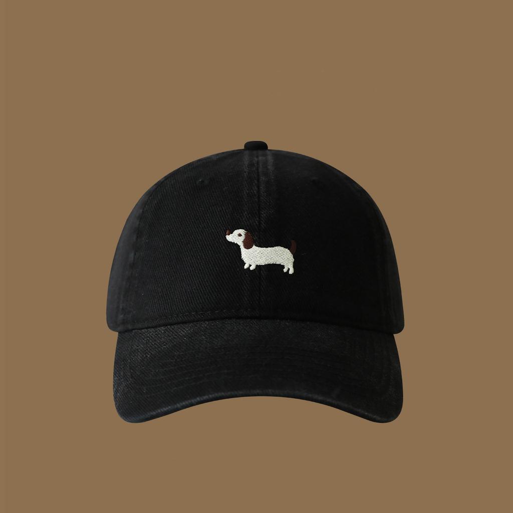 Dachshund Dog Embroidered Baseball Hats Universal Cotton Sun Hat Fashionable and Versatile Outdoor Trip Baseball Hat