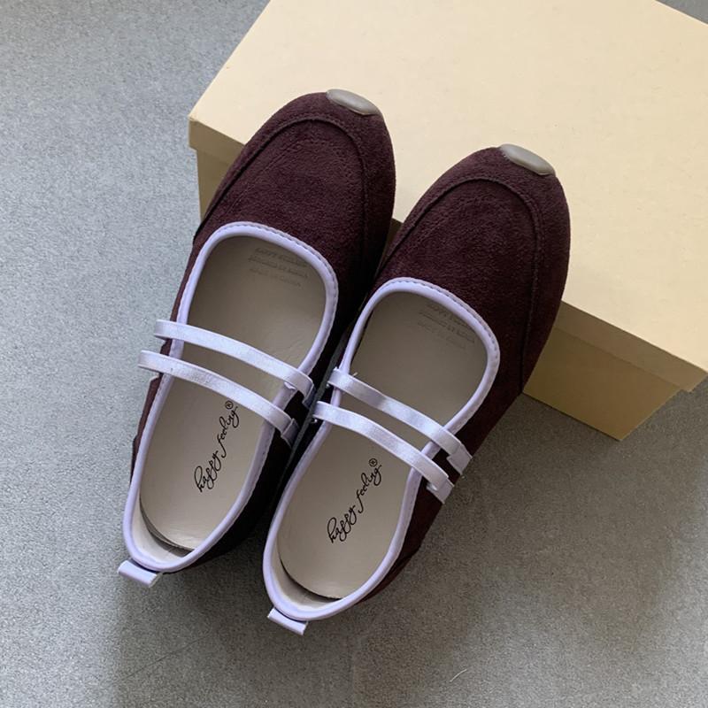 Fashion IPPEUM Ballet Sneakers Shoes Red Ballet Sneakers Round Toe Ballerinas Flats