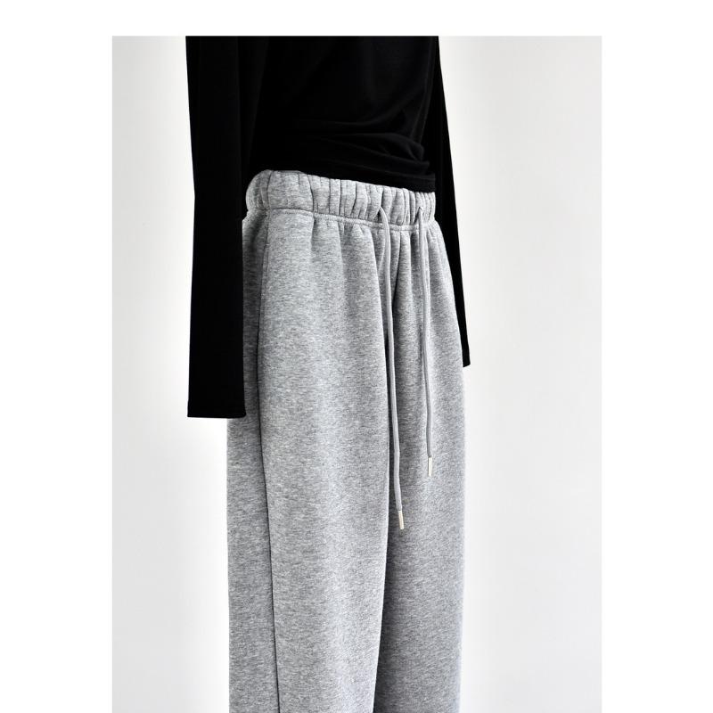 Winter Women's Thick Casual Wide Leg Loose Sports Cotton Sweatpants Casual Pants