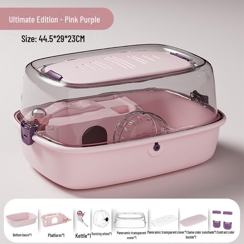 Acrylic Skylight Hamster Cage Castle - Indoor Full Set