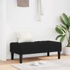 Black Velvet Ottoman Bench with Cushion 113 X 57 X 39 Cm