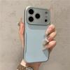 Luxury Ultra-Thin Solid Color Blade Mecha Phone Case for iPhone 17 16 15 11 14 13 12 Pro Max Air Glitter Camera Protect Cover