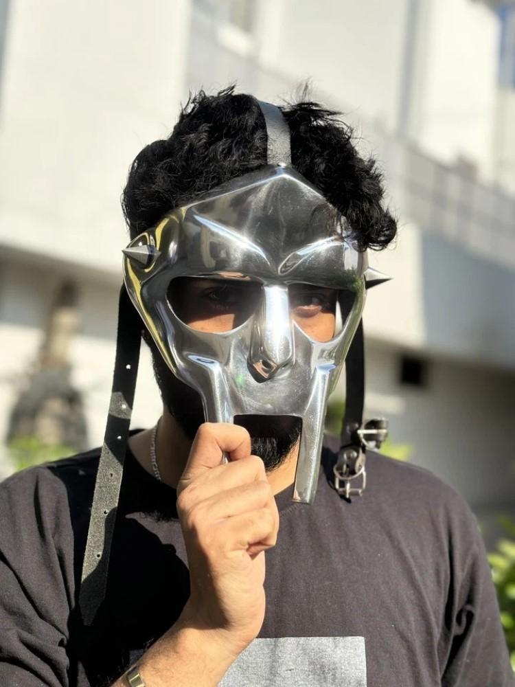 MF Doom Mask Gladiator Mad-villain Steel Face Armor Medieval Helmet