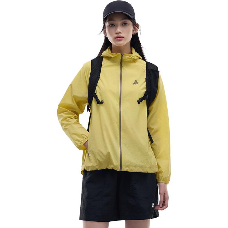 

Anta Outdoor Series Comfortable Simple Versatile Hooded Lightweight Loose Zipper UV Protection Sun-Resistant Wear Women Outerwear 962526603-3 M