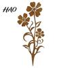 Rustic Home And Garden Gifts Flower Stakes, 12.6x30cm Metal Yard Art Cutout, Farmhouse Rust Artistic Plant Stakes Finish Outdoor Decor for Pathway