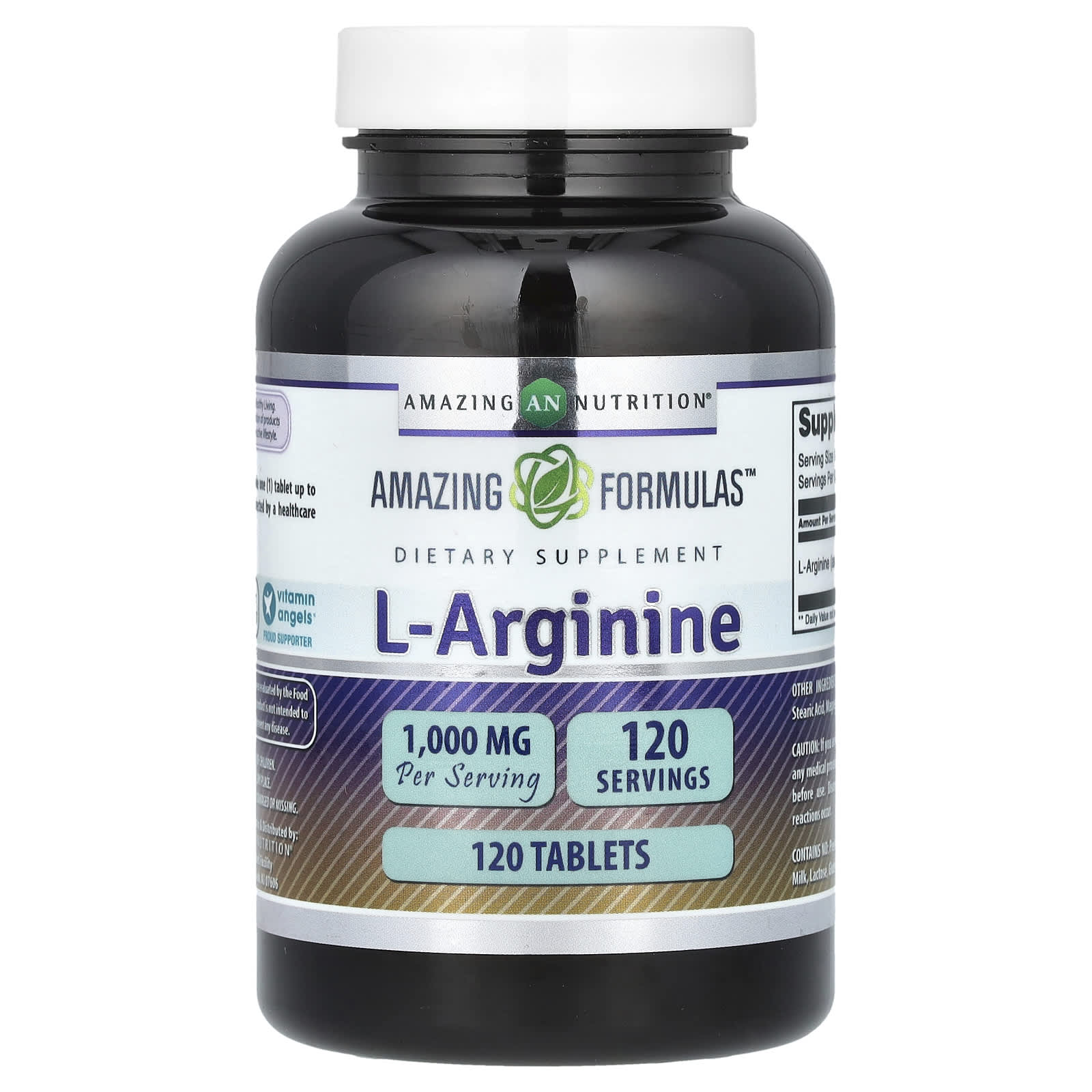 

Amazing Nutrition, l-аргінін, 1000 мг, 120 таблеток