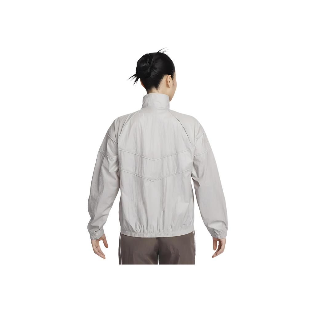Nike Swoosh Windrunner Loose Woven Fashion Long Sleeve Jacket Women Jackets Light-Iron-Ore Blue-Grey HM9761014