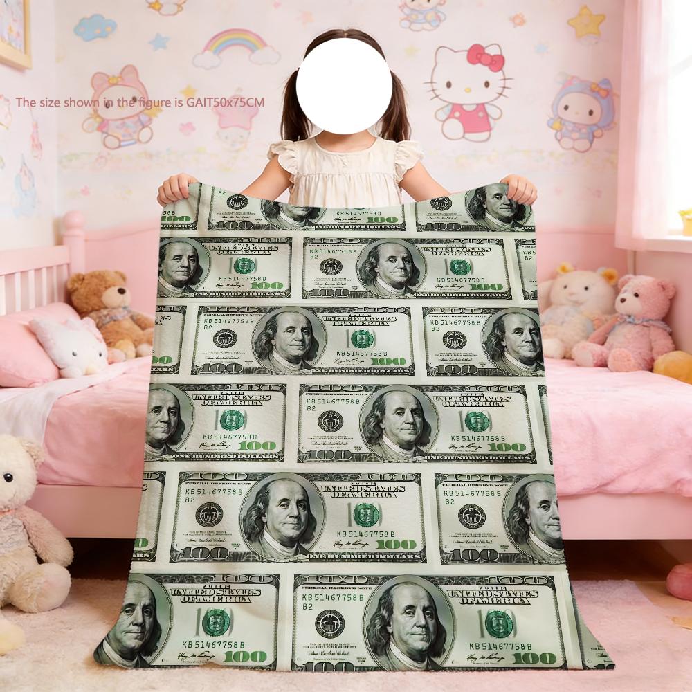 

Blanket For Fashion USD Soft Throw Blanket for Picnic Bed Sofa Home Bedroom Cool Cozy Dollar Warm Comfortable 75x90cm