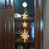 Seasonal Window Display Lights Star Moon Hanging Light, Warm LED String Lights, Indoor Festive Party Decor Decorative Atmosphere Lamp for Home Holiday
