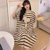 Pajamas Women's Summer Thin Pajamas Short Sleeves Large Size Fat Mm Medium and Long Pajamas Pajamas Loungewear