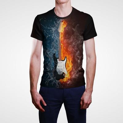 Hip Hop Music Guitar Graphic T Shirts For Men Summer Short Sleeve 3D Printing Men Tee Shirts Designer Men's Streetwear Tops