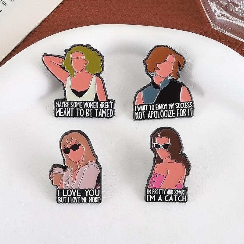 Dziewczyny Bądźcie Sobą Emaliowane Przypinki Niestandardowe KOCHAM CIĘ ALE KOCHAM SIEBIE BARDZIEJ Broszki Odznaki na Klapę Ubrania Śmieszne Biżuteria Prezent Przyjaciółki