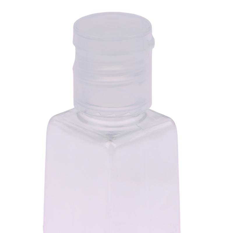 10Pcs 30/60Ml Trapezoidal Plastic Hand Sanitizer Bottles Dispenser Transparent Gel Reffillable Bottle Container With Filp Cap