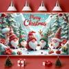 Winter Banner Gnome Design Christmas Party Banner Christmas Banner Snowflake Decor Christmas Backdrop For Indoor Event Home