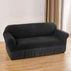 Bubble Gauze Sofa Cover with Skirt Hem All Inclusive Elastic Dust Cover for Living Room Anti Slip Furniture Protection Slipcover