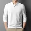 Spring and Autumn New Style Men's Young and Middle-aged Lapel Comfortable, Breathable and Trendy Long-sleeved Cotton T-shirt POLO Shirt