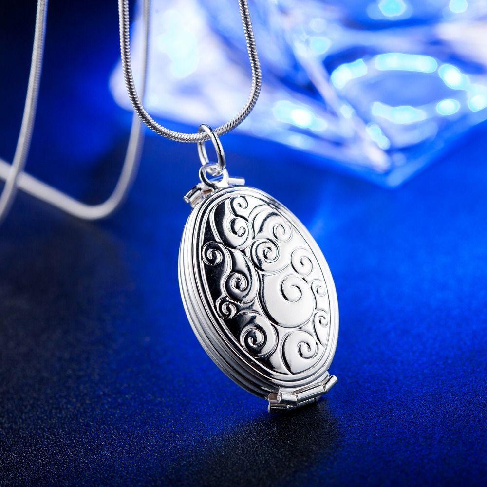 Jewelry 4 Photo Pendant Memory Memory Floating Locket Necklace Fashion Album Box Necklaces  Women