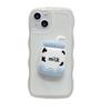 Applicable To Apple 15PRO Wavy Side Beverage Stand Mobile Phone Case IPhone 12 Soft Shell Anti-fall Color Protection Case