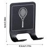 2Pcs Tennis Racket Holder Universals Wall Mounted Racket Rack Stainless Steel Wall Hook Space-Saving Badminton Racket Holder