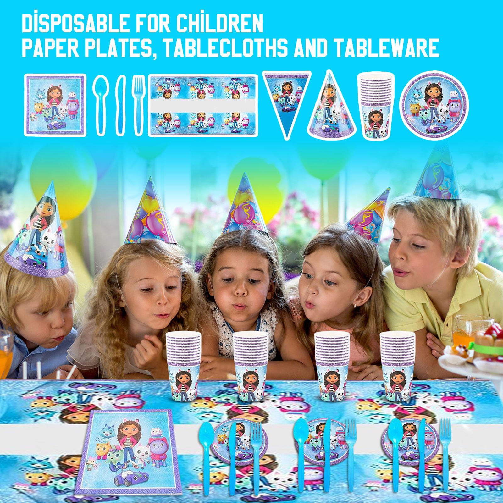 

Birthday Venue Decoration: Children s Disposable Paper Plates, Tablecloths, Tableware One Size
