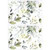 RoomMates Wall Watercolor Hanging Leaf 2m X 55cm Japanese RMK4412TBM Sticker, Green/Blue, Removable, Style, Design, [Official Import]