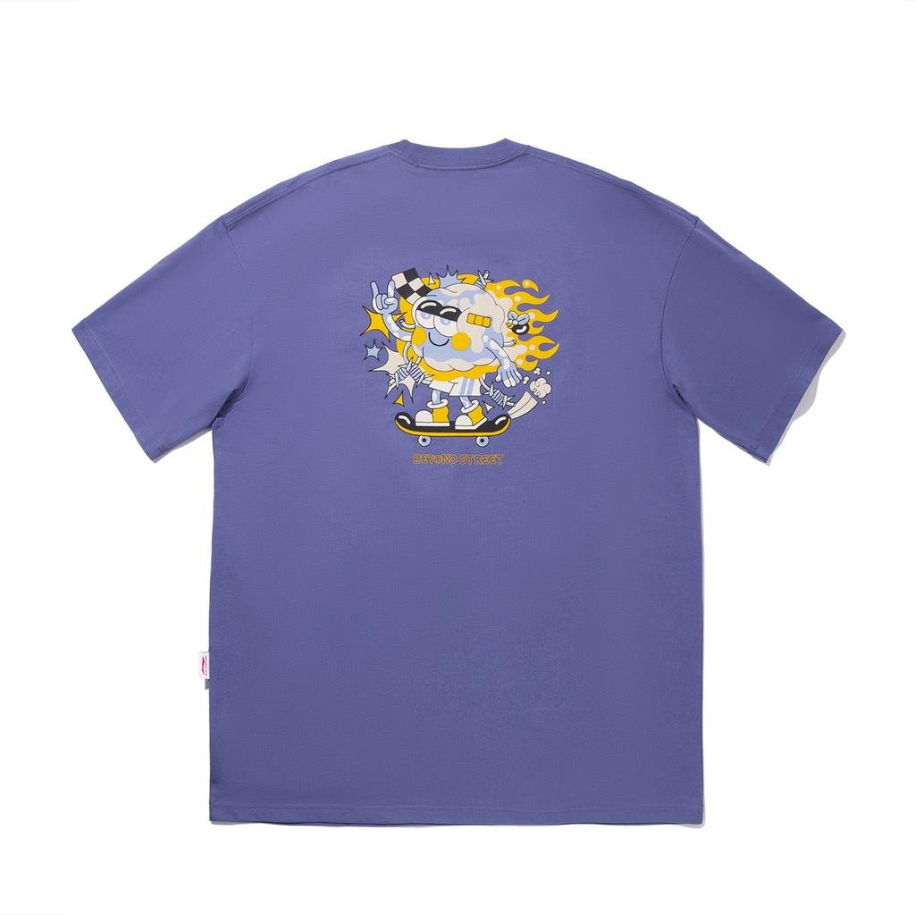 Li Ning Sam Taylor Artist Limited Edition Sports Casual Simple Solid Color Round Neck Pullover Loose Short Sleeve T-Shirt Men T-Shirt AHSV553-3