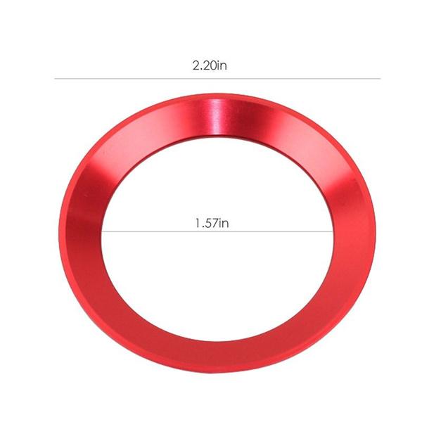 

1 × автомобильный Стайлинг, кольцо с эмблемой рулевого колеса, 3D металлические наклейки красный