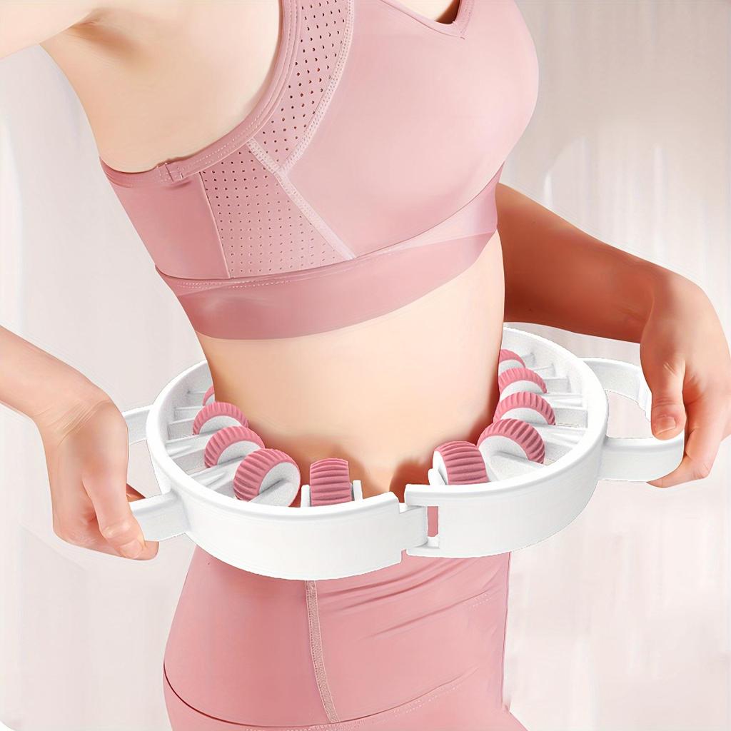 360 Degree Muscle Roller 12 Wheel Ring Leg Massager for Calves Legs Arms Plastic Fascia Roll On Fat Burner Cellulite Remover Body Shaper