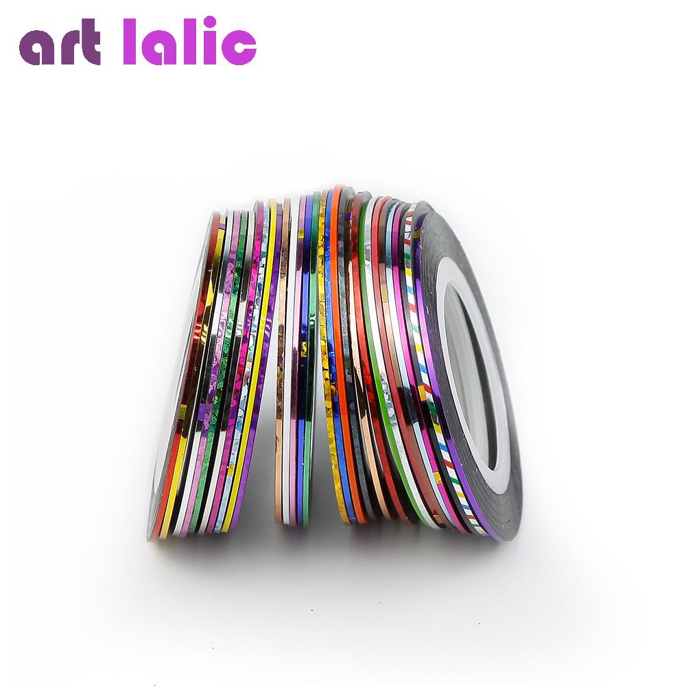 32 barev Roll páska na nehty Linka Metalická příze Tipy na zdobení nehtů Dekorace Obtisky Fólie DIY
