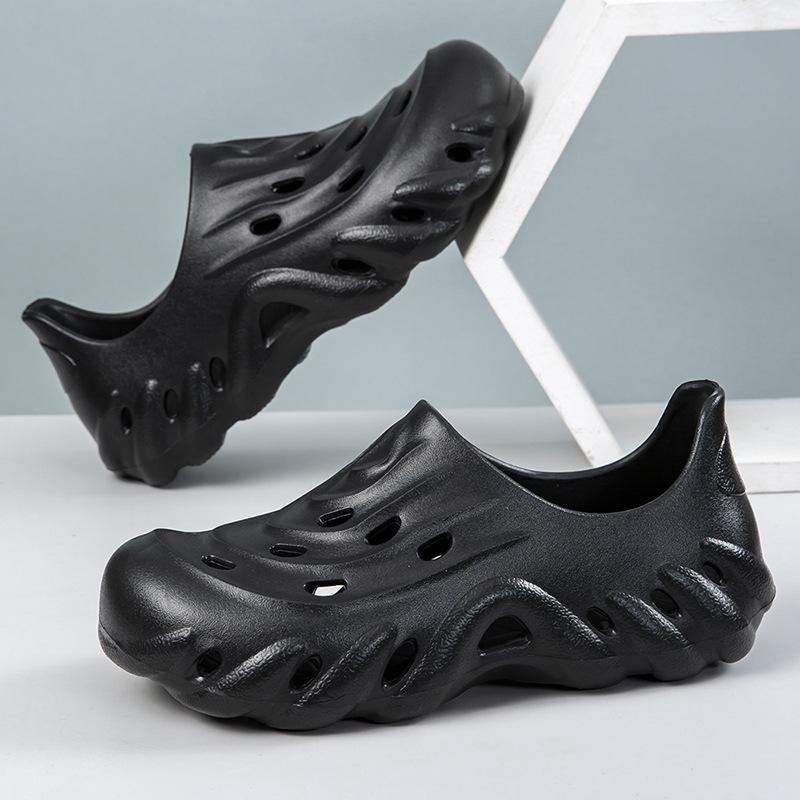 Hole Shoes Water Ripple Men's EVA Sandals Summer Wear Casual Creek Non-slip Beach Cool Slippers Men