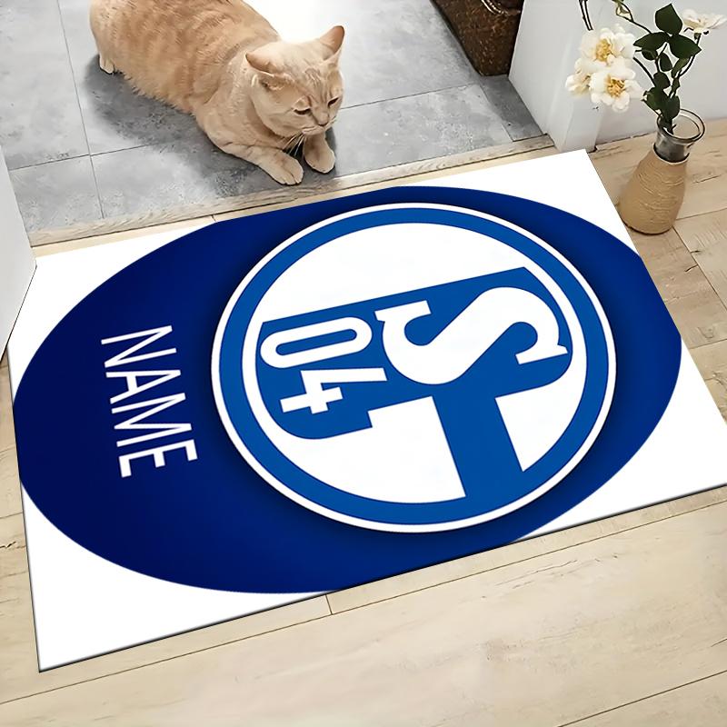 Custom Name Schalke Team Crest Carpet Rug Customizable Soft Washable Anti-Slip Home Living Room Sofa Mats Personalized Rug. 0909230