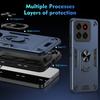For ZTE Blade A56 Case PC+TPU Drop Defend Phone Cover with Ring Kickstand