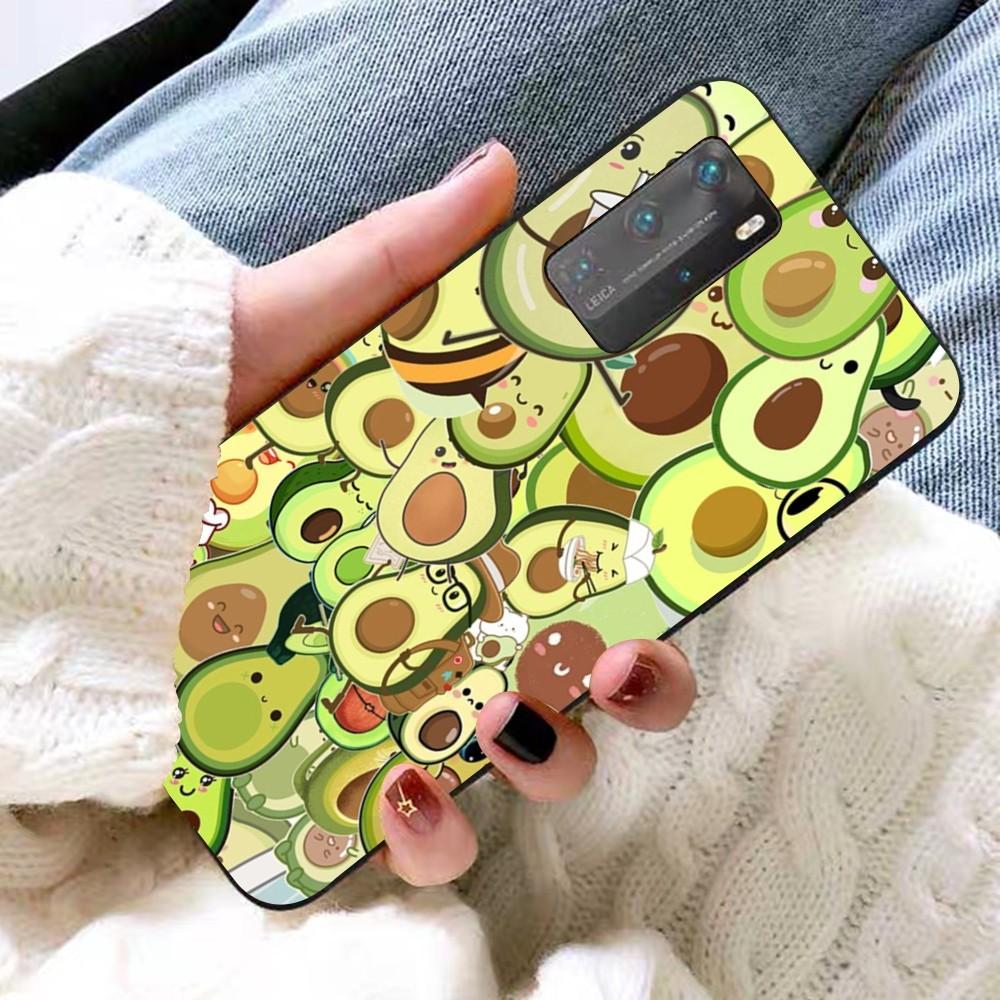 Cartoon Avocado Cute Phone Case For Huawei P 8 9 10 20 30 40 50 Pro Lite Psmart Honor 10 Lite 70 Mate 20lite