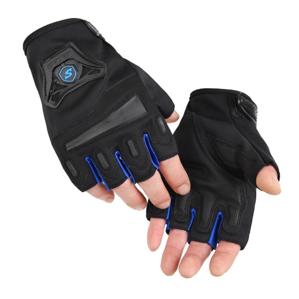Anti Slip Cycling Gloves Wear-Resistant Half Finger Gloves Comfort Motorcycle Gloves  Gym
