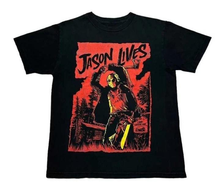 Jason Horror Movie T-Shir Vintage Style Halloween Graphic S-5XL XXXXL