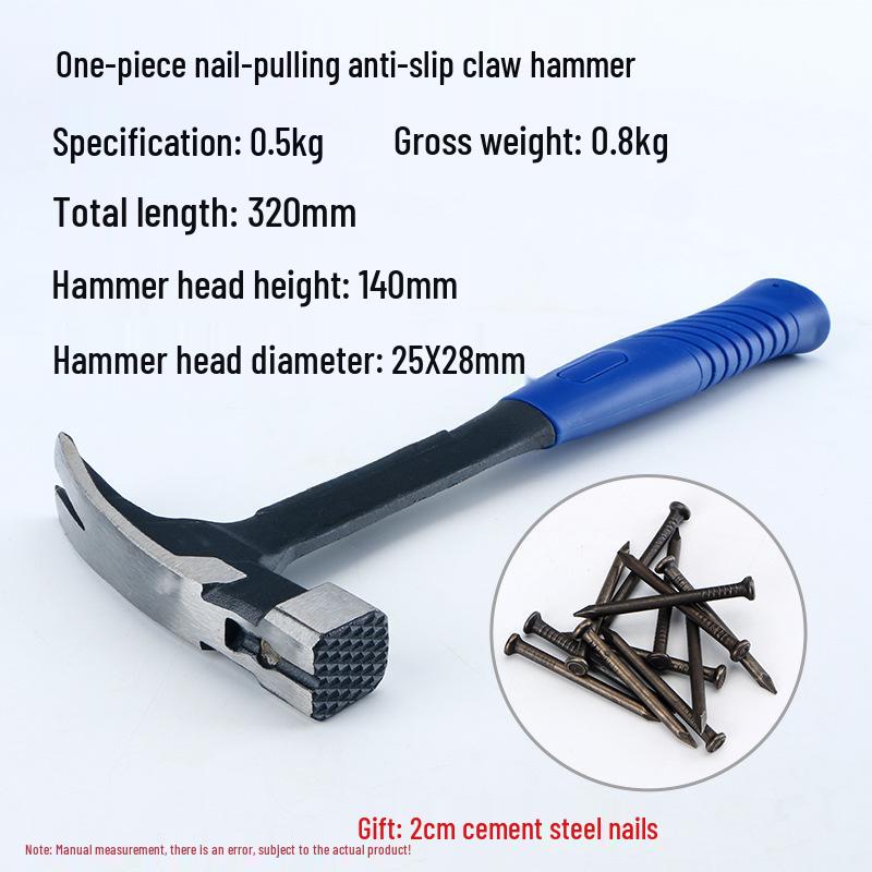 Multifunktions-Klauenhammer mit Brecheisen für Holzbearbeitung & Elektroarbeiten