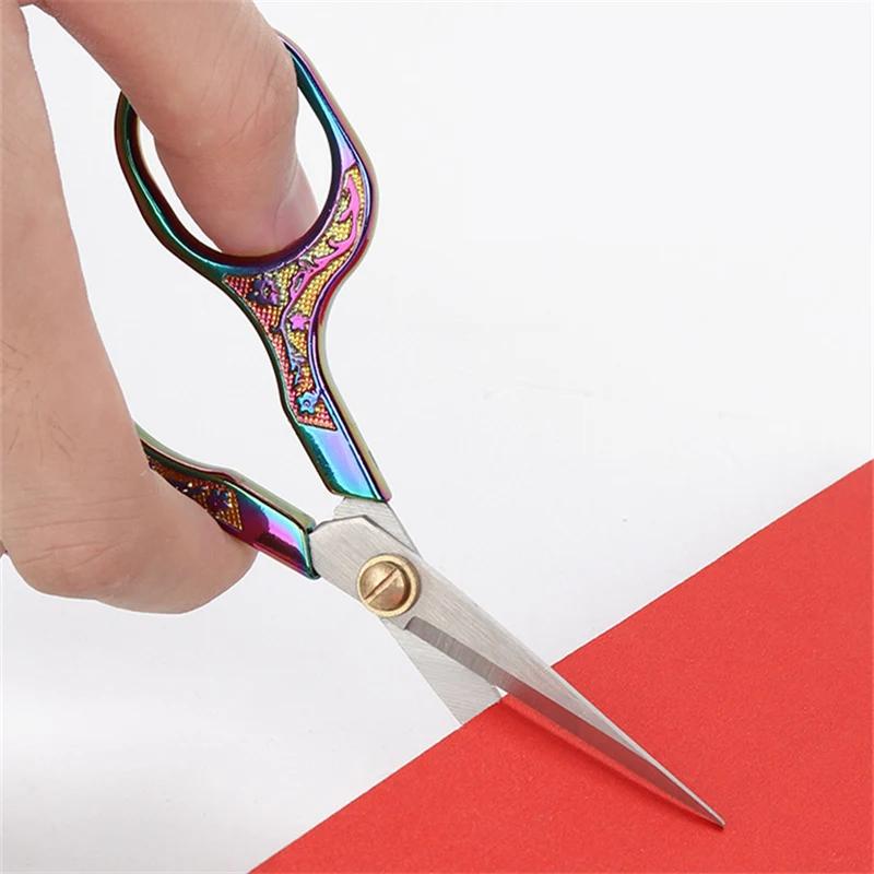 Retro Zakka Stainless Steel Vintage Scissors Sewing Stationery Grooming Cutter Embroidery Cross-Stitch Yarn Thread Tools Shears Set